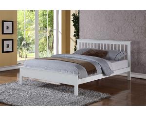 4ft6 Double Penter White wood, low foot end bed frame